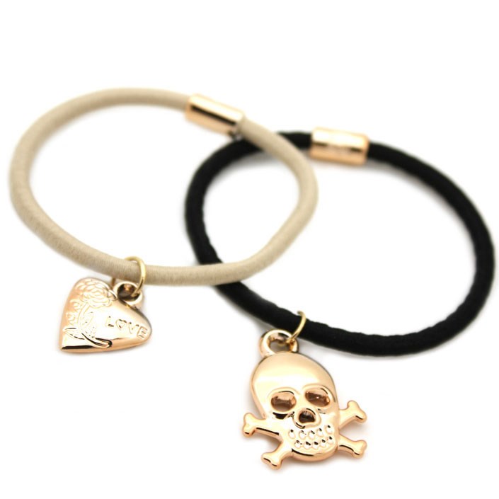 Beaded Skull & Heart Bobble Set